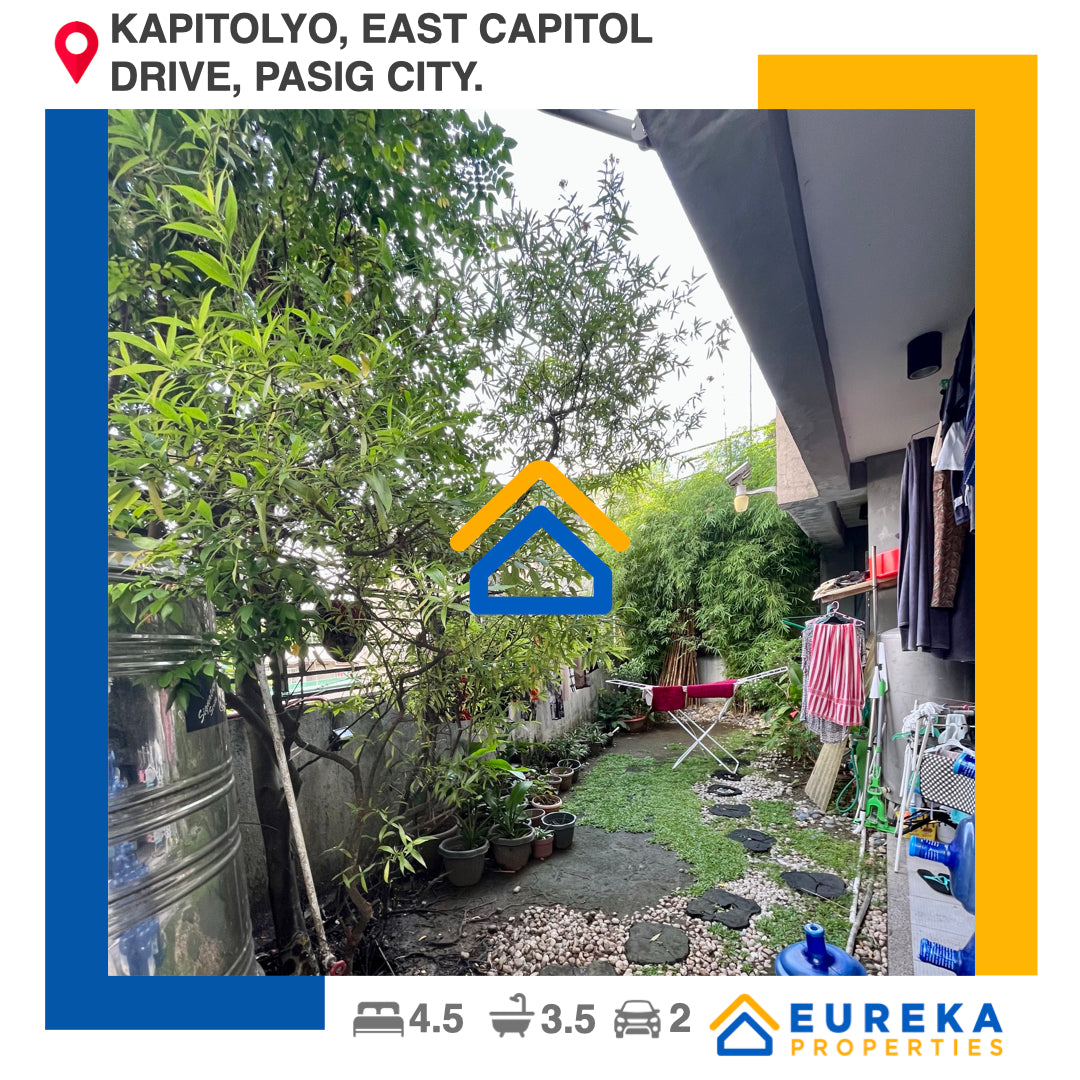 4 storey townhouse with 2 car garage at east capitol drive, kapitolyo, pasig  city.