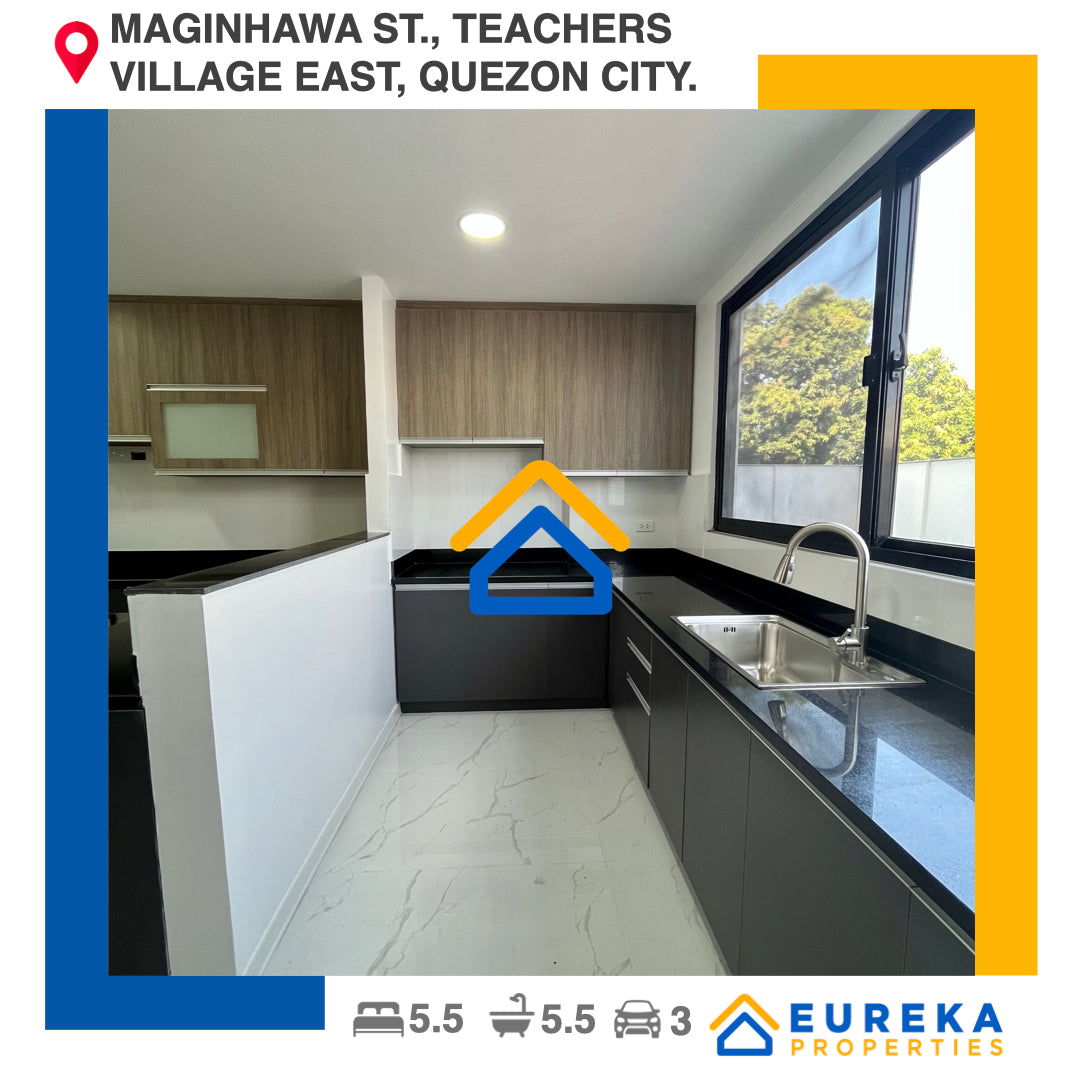 New 5BR Duplex with roof deck in Maginhawa Teachers Village East, Q.C.