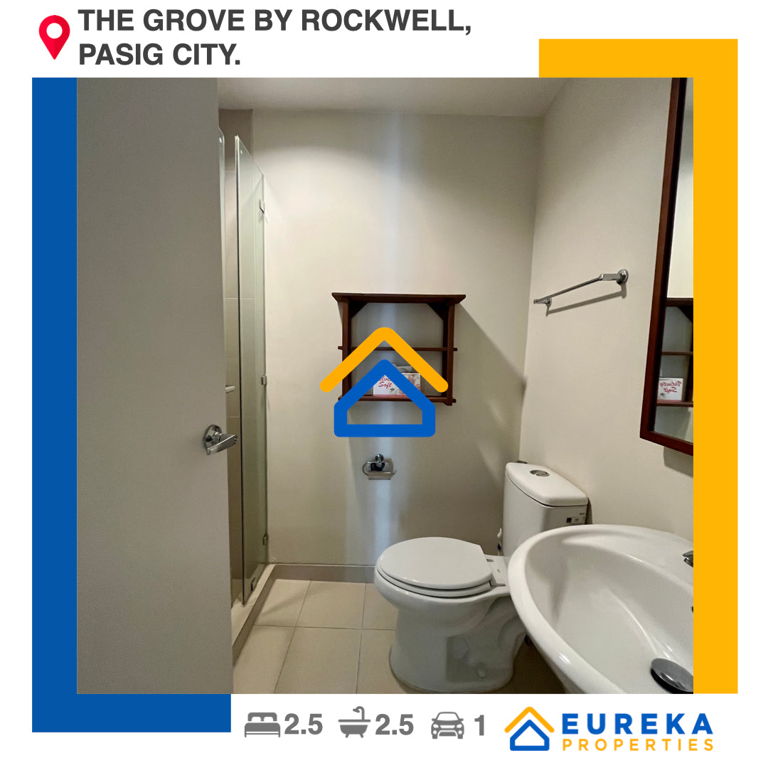 Bare 90 sqm 2BR (former 3BR) at the Grove by Rockwell with parking , Pasig City.