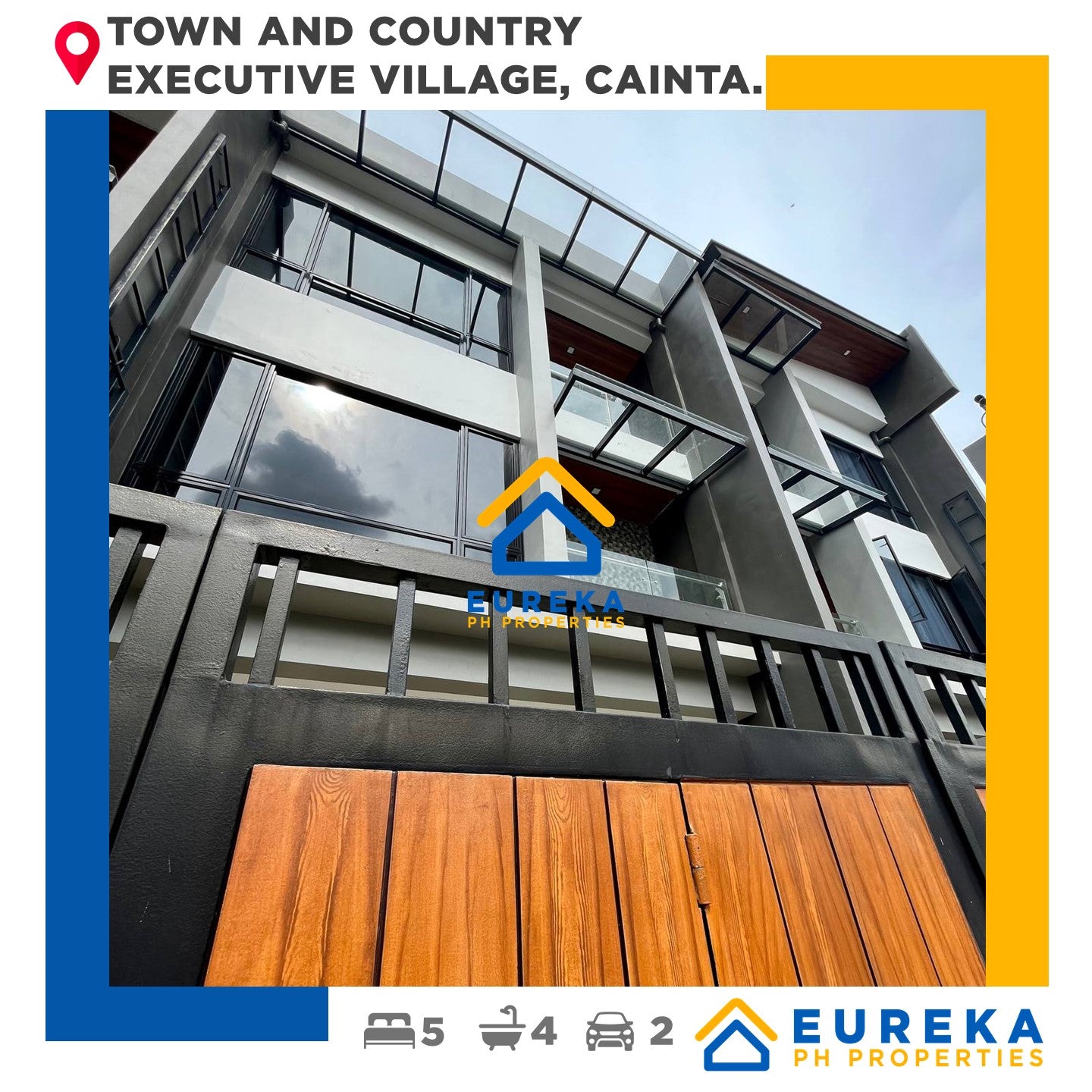 Brand new 3 storey modern townhouse in Town and Country Executive Village, Cainta Rizal.