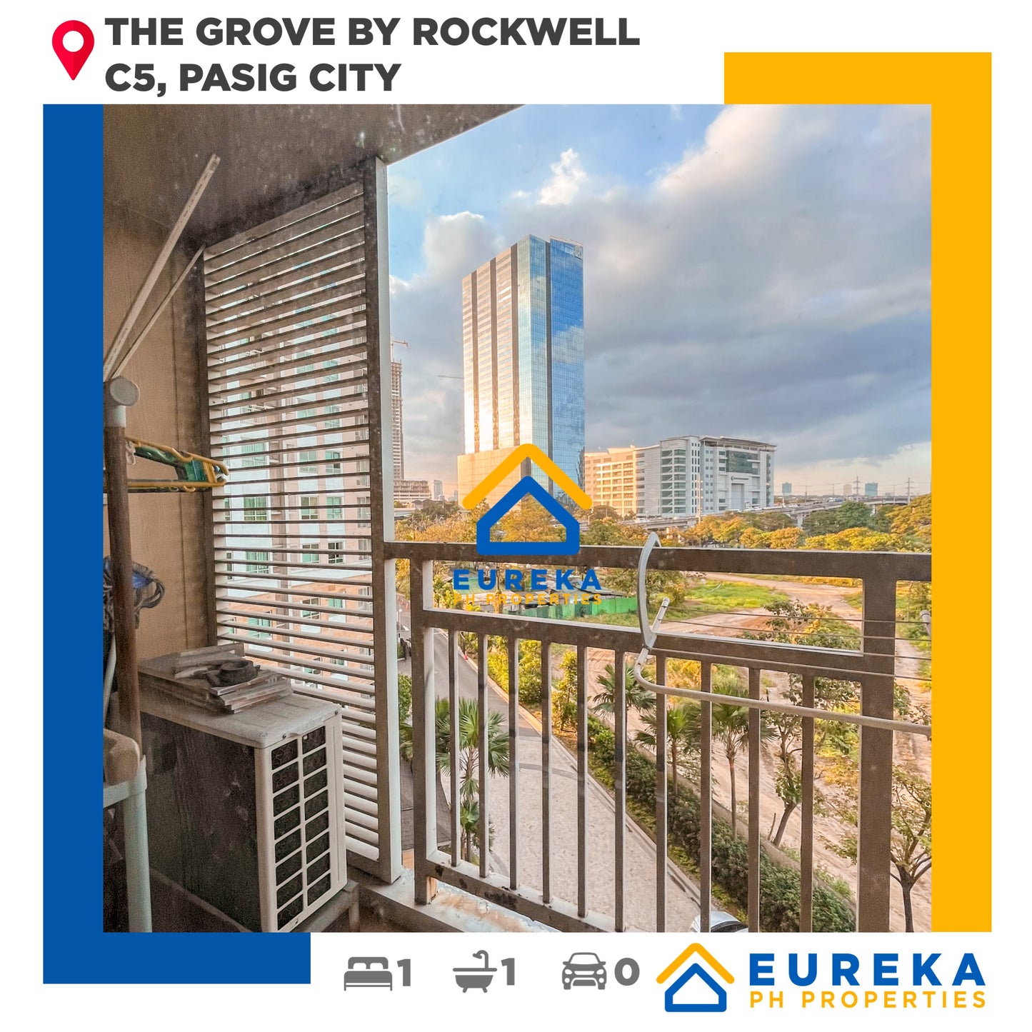 43 sqm 1BR unit without parking at the Grove by Rockwell.