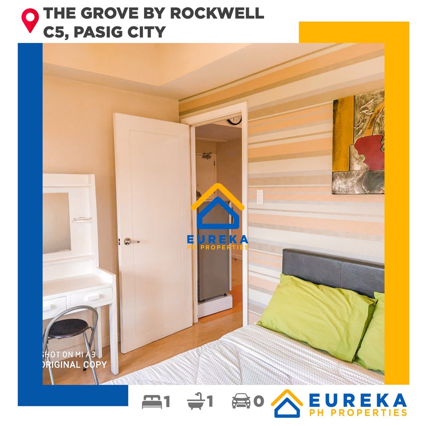 43 sqm 1BR unit without parking at the Grove by Rockwell.