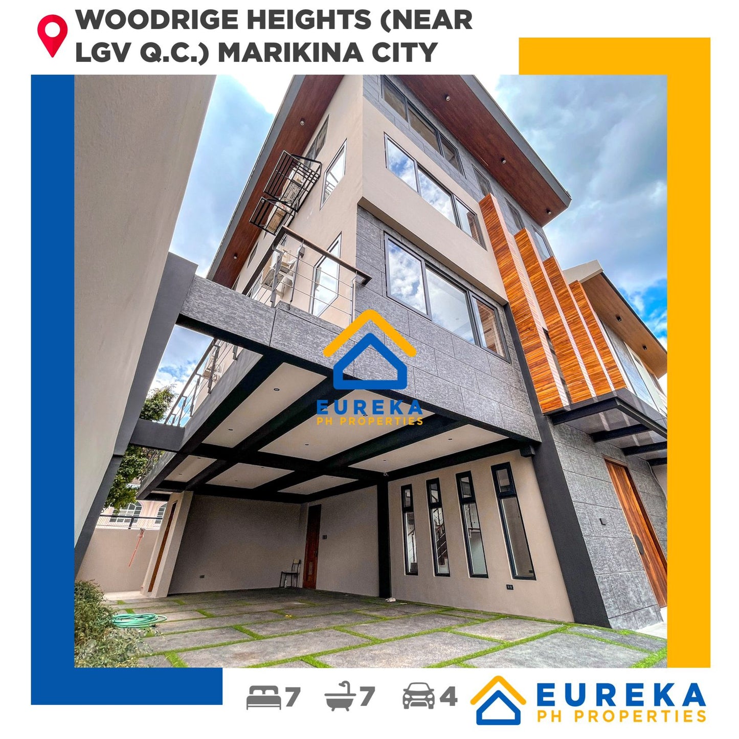 Brand New Premium 4 Storey Modern House and Lot at Woodridge Heights Marikina (Near LGV Q.C.)