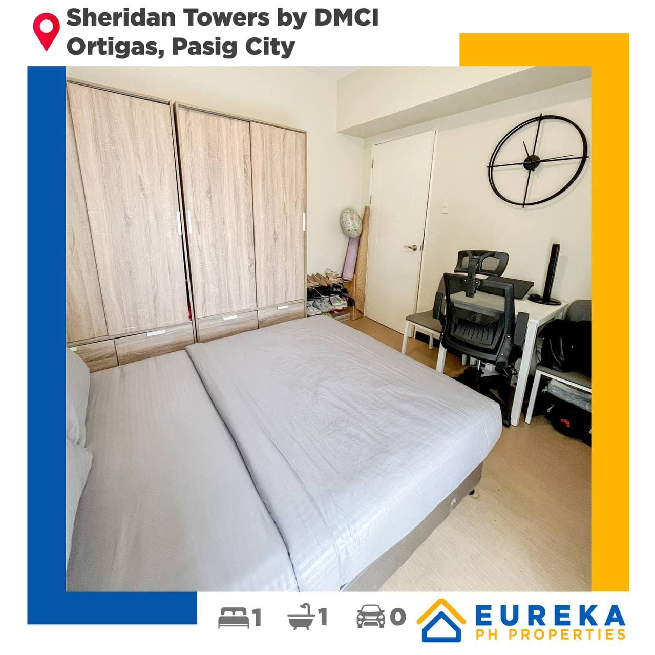 Fully furnished 1BR 38.5 sqm at Sheridan Towers by DMCI Pasig City