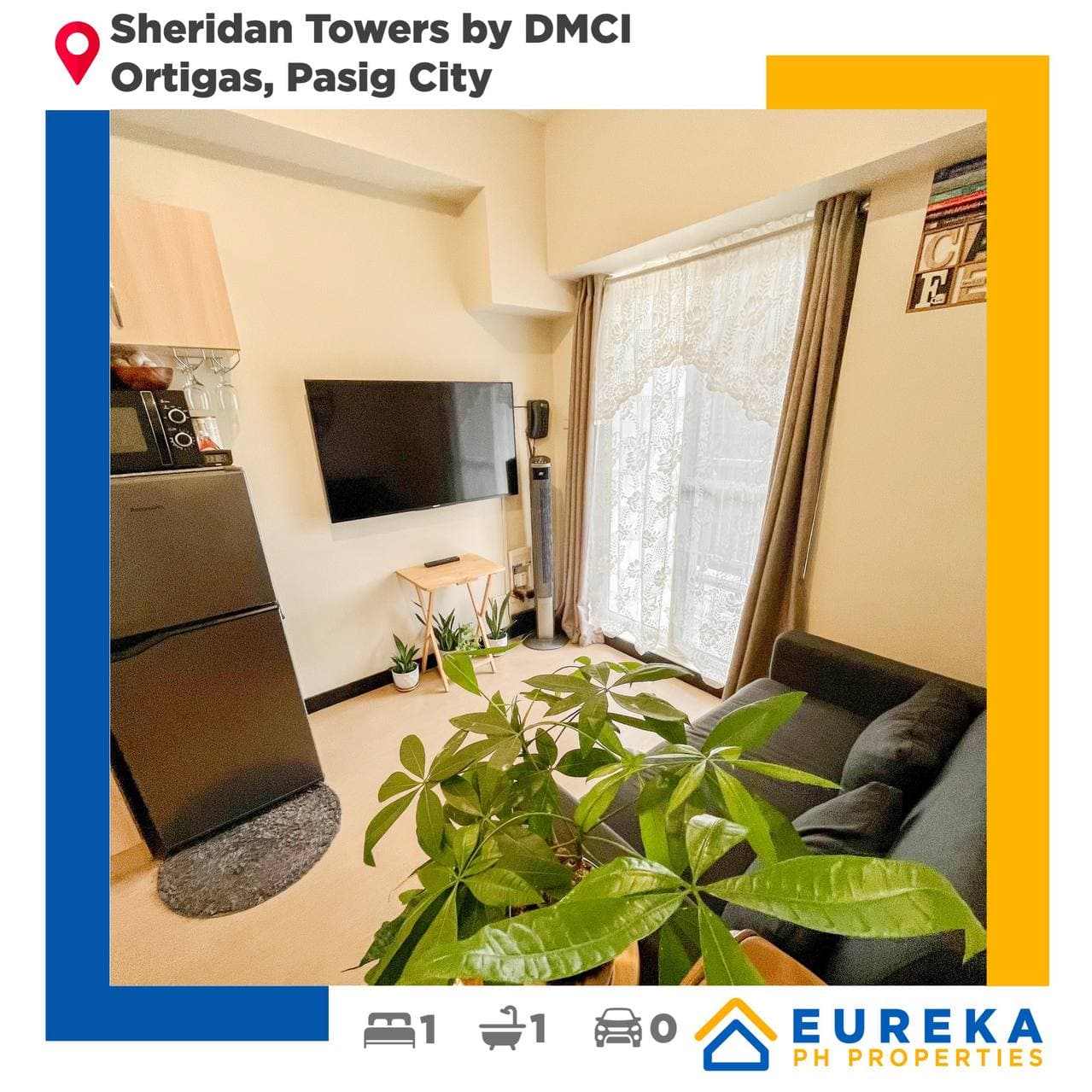 Fully furnished 1BR 38.5 sqm at Sheridan Towers by DMCI Pasig City