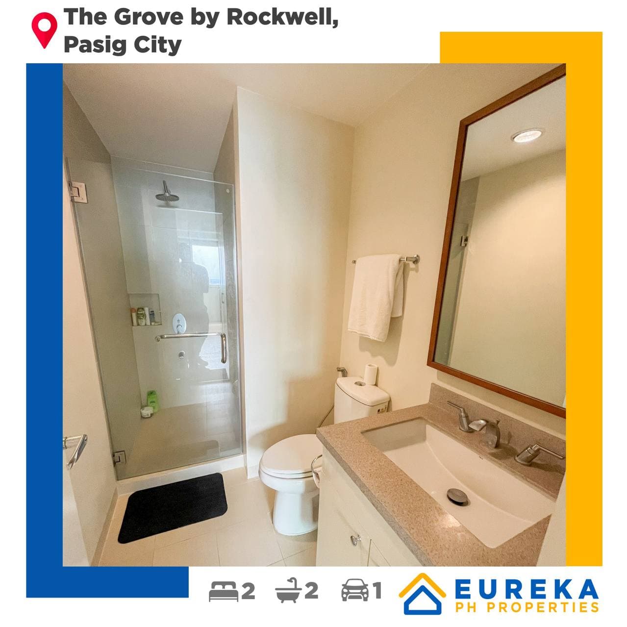 Fully furnished 2BR  106sqm w/ 2 parking  slots at the Grove by Rockwell, Pasig City.